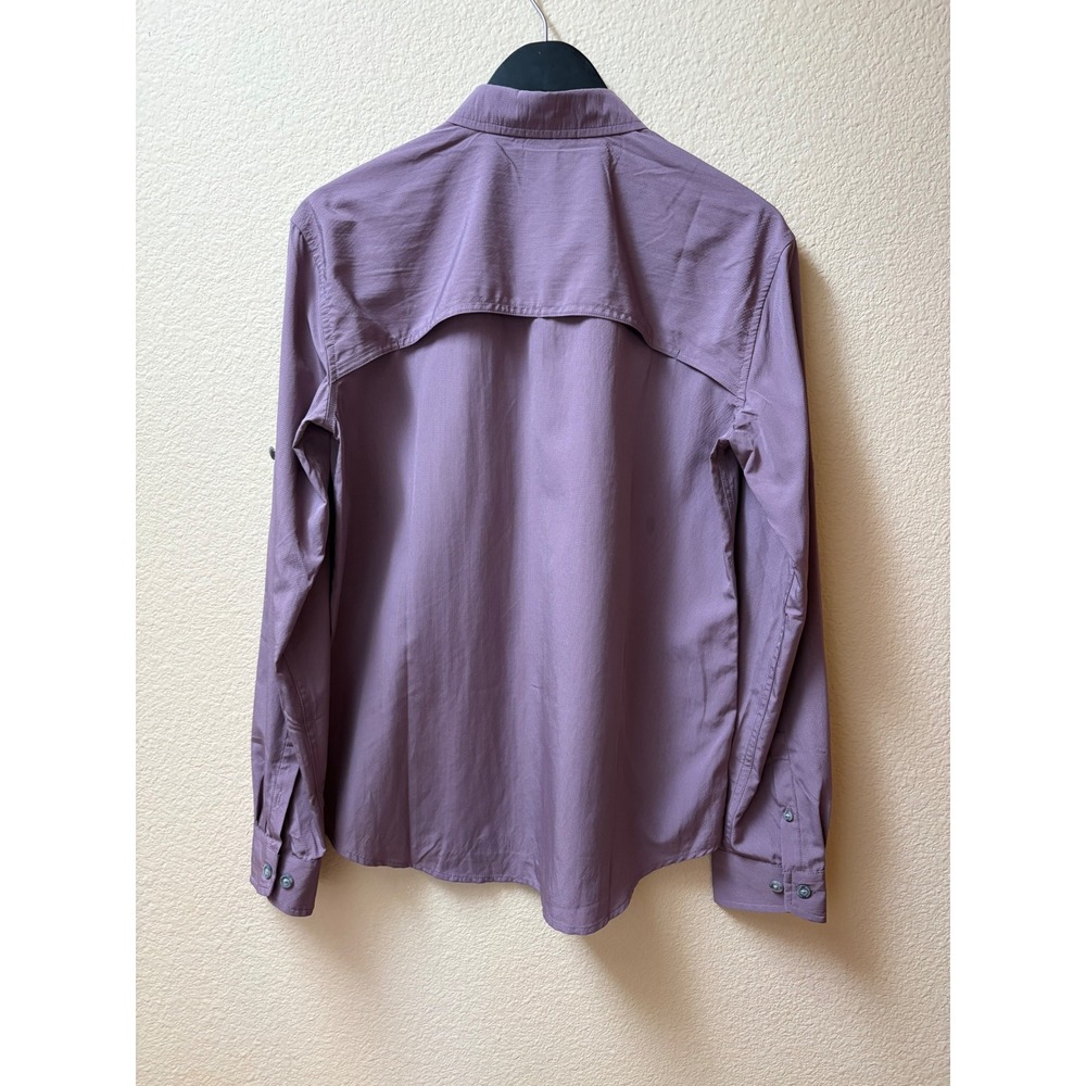 Eddie Bauer Travex Womens Small Purple Ripstop Vented Hiking Shirt Long Sleeve - Picture 6 of 6